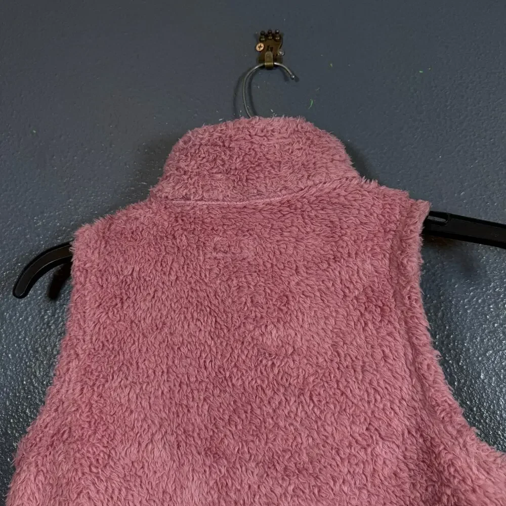 Patagonia M(10) young girl pink Los Gatos fleece vest zip outdoor hiking